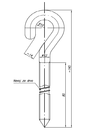 nosac prolazni za stub 065548