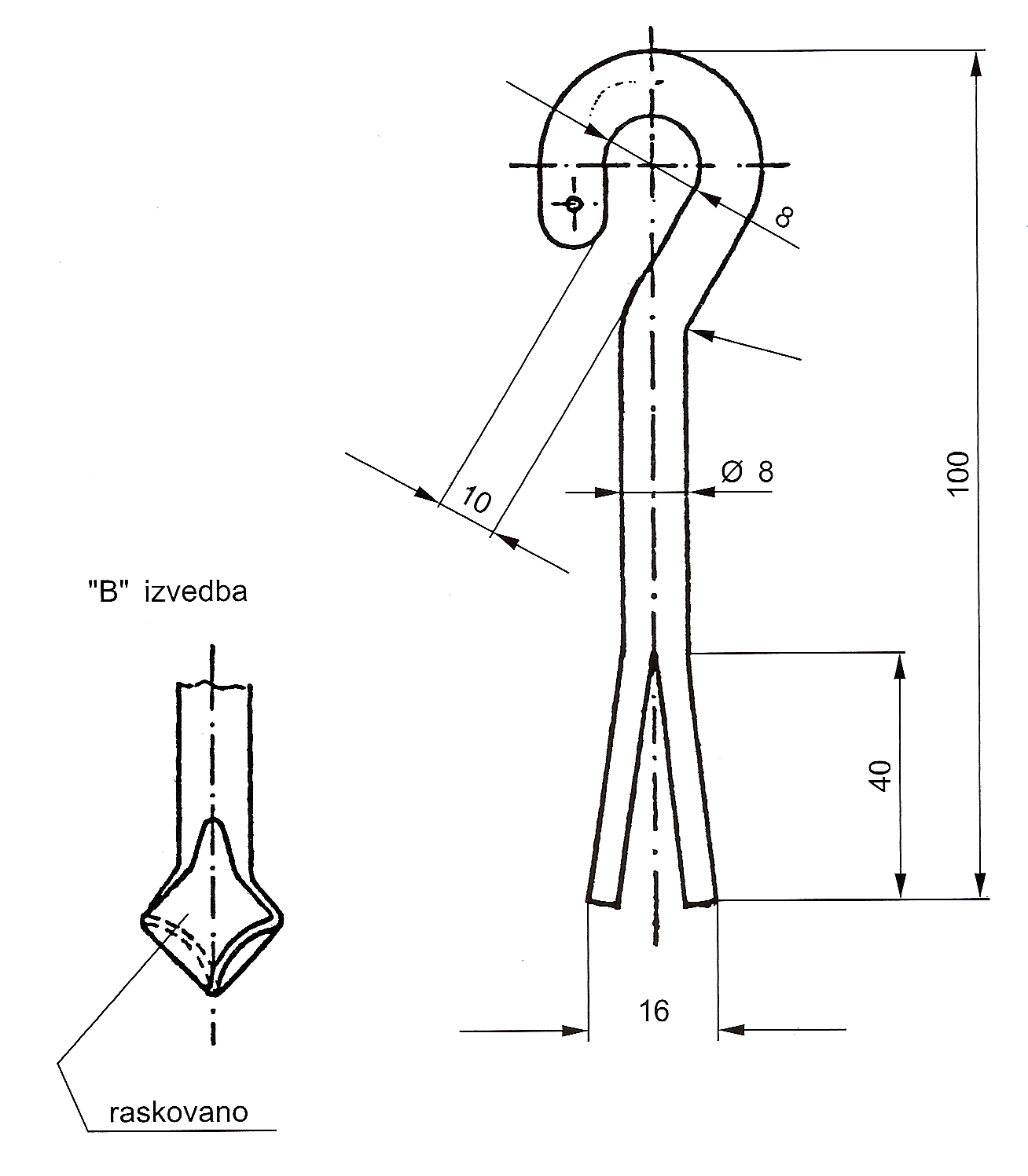 nosac prolazni za zid 065531